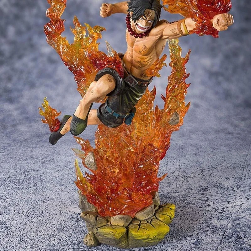 New One Piece Luffy Ace Boy Cartoon Anime Peripheral Character Doll Fire Fist Figure Model Tabletop Ornament Toy Birthday Gift