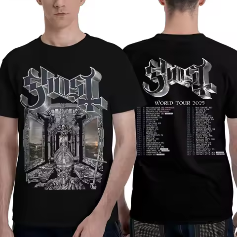2025 Tour Ghost Band Apparel Shirt Men Women New Skeleta Album Funny Pure Cotton Adult Tops