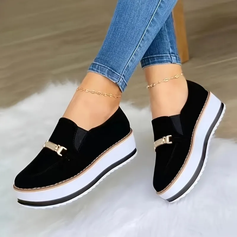 

Fashion Hot Sale Casual Shoes Comfortable New Women Lace Up Wedge Sports Sneakers Vulcanized Platform Plus Size 43 Zapatos Mujer