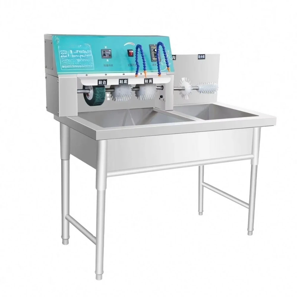 Factory Direct 2026 Semi-automatic shoe shine machine Stainless steel automatic shoe washing equipment Commercial automatic