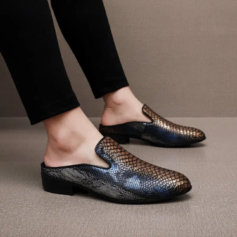 

Size 40-50 Classic Men Slippers Casual Comfortable Elegant Fashionable Small Leather Shoes European Outdoor Slippers Men