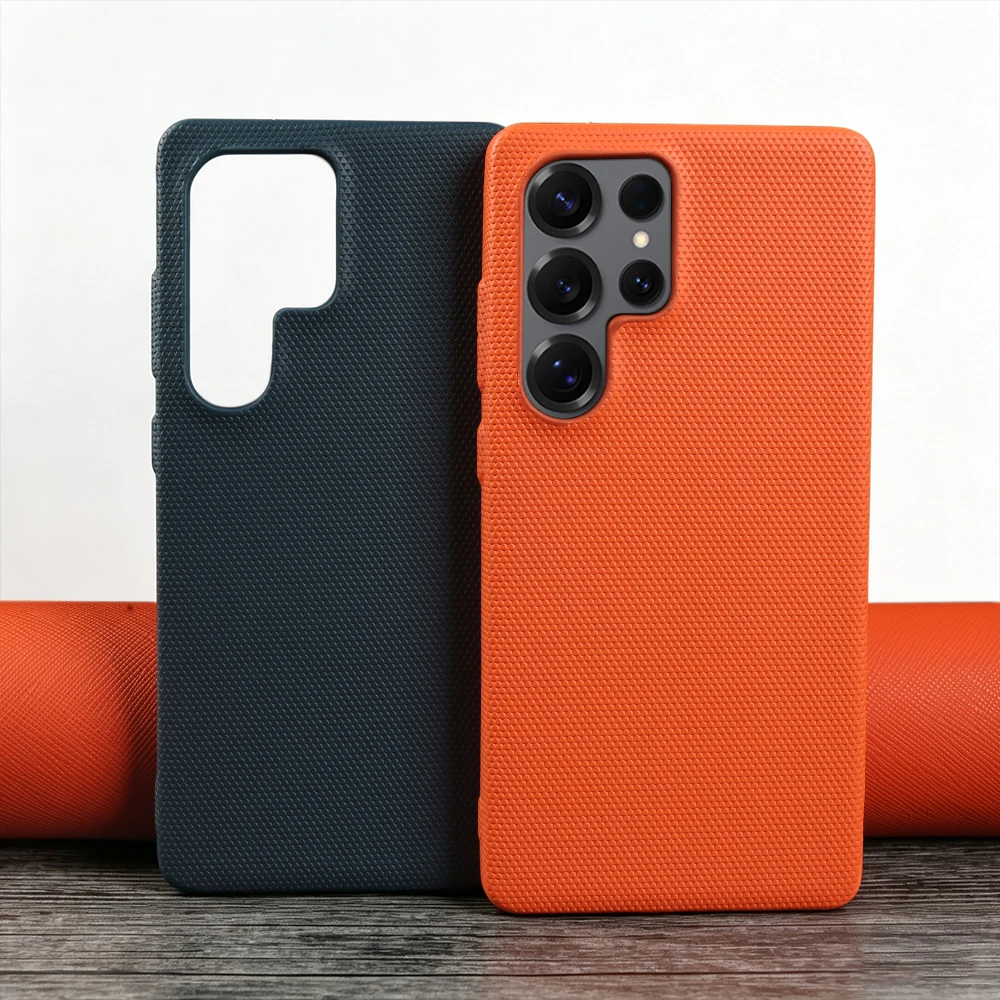 Triangle Texture Leather Phone Case For Samsung Galaxy S26 Ultra S25 Edge S24 Plus S23 S22 S21 FE S20 Note20 Shockproof Cover