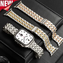 Metal Stainless Steel Strap for Apple Watch Band Ultra 3 2 49mm 46mm 45mm 44mm 42 41mm Bracelet Iwatch Series 11 10 9 8 7 6 SE 5