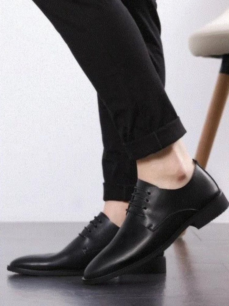 

Tailoring Low-Top Lace Up Work Dress Shoes Man Clothing Luxury Designer Footwear Suit Legitimate Leather 39 Social Shoe for Men