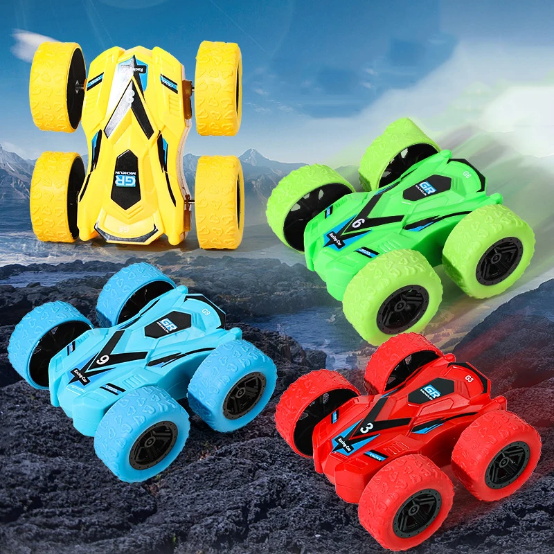 1 Piece Children's Toys Car Fun Pull Back Car Double-Side Vehicle Inertia Safety And Fall Resistance Shatter-Proof Model
