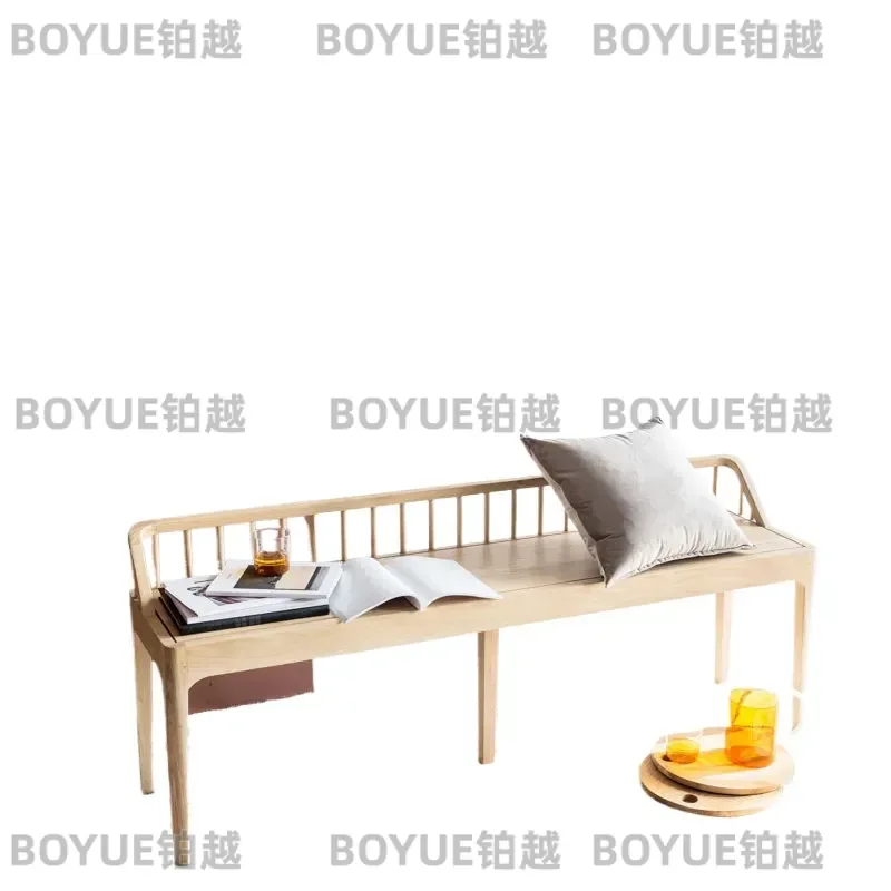 for Medieval Imported White Oak Pure Solid Wood Bench Dining Table Stool Bedside Stool