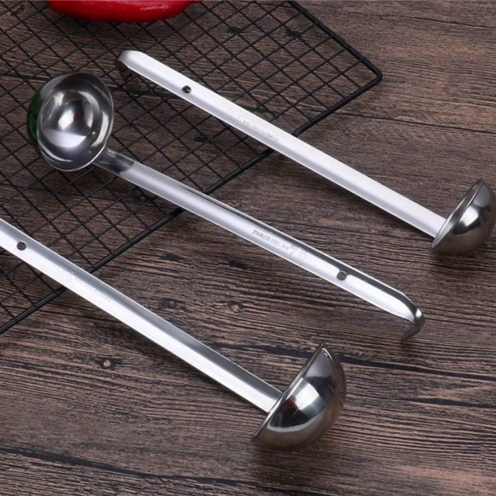 

E9 1Pcs Soup Ladle, Small Stainless Steel Ladles and Spoons Professional Ladle, 1/2/3oz Duty Metal Ladle Kitchen Utensil Spoon