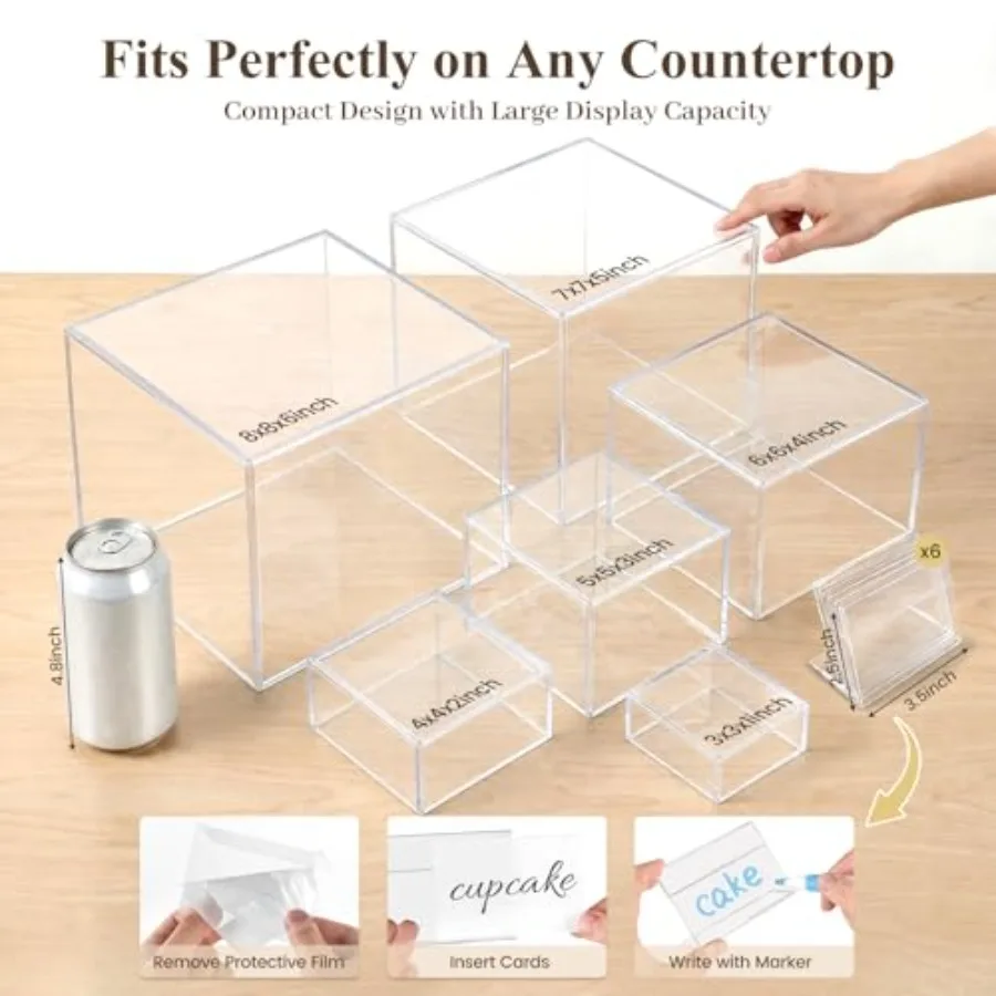 6PCS Clear and Buffet Risers w - مراجعة Display Risers Set وسعره