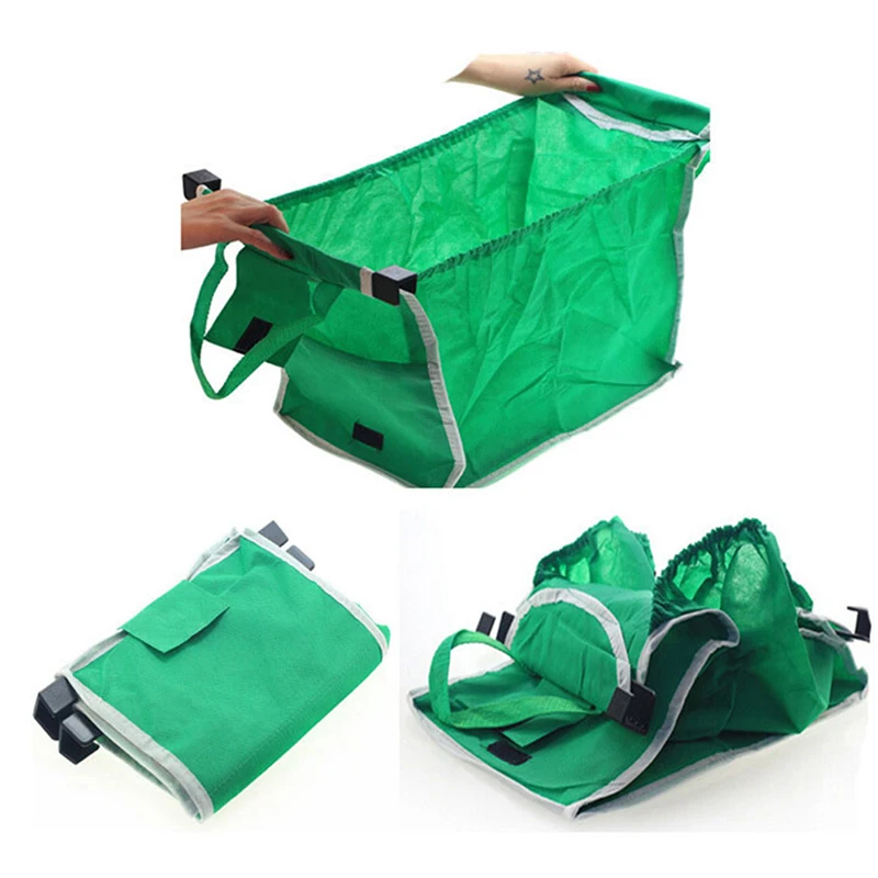 Eco-Friendly Reusable Trolley Tote Thicken Supermarket Shopping Cart Bags Large Capacity Handbags Foldable Bag