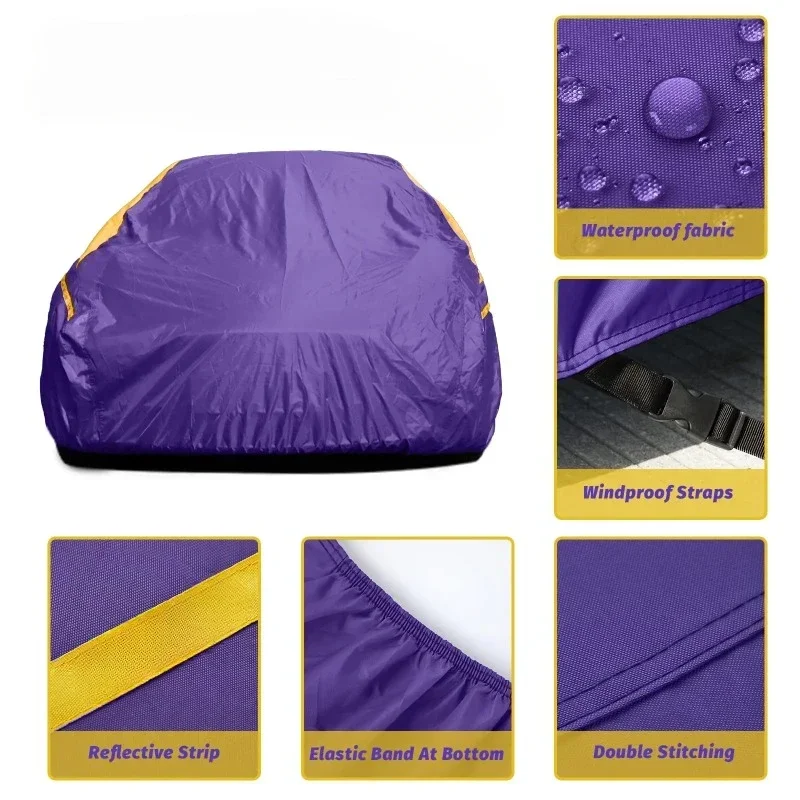 Rainproof Hot selling Fashion cubertor para autos Snow protection Waterproof Dustproof Outdoor Car Covers