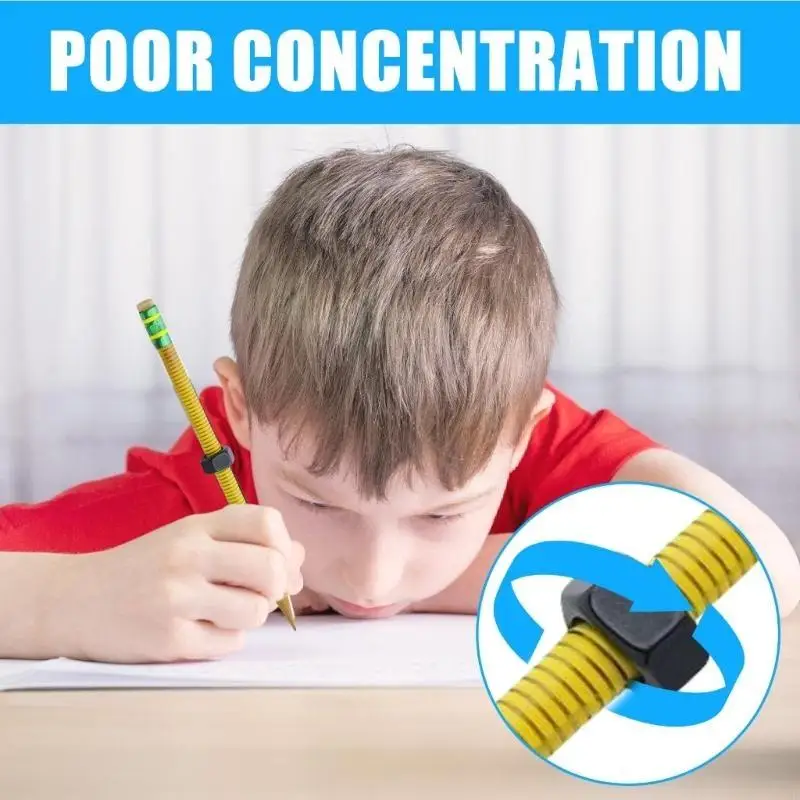

Тихий карандаш с фокусировкой, деревянный карандаш с вращающейся гайкой, сенсорная игрушка для снятия стресса для студентов, инструмент для письма домашних заданий
