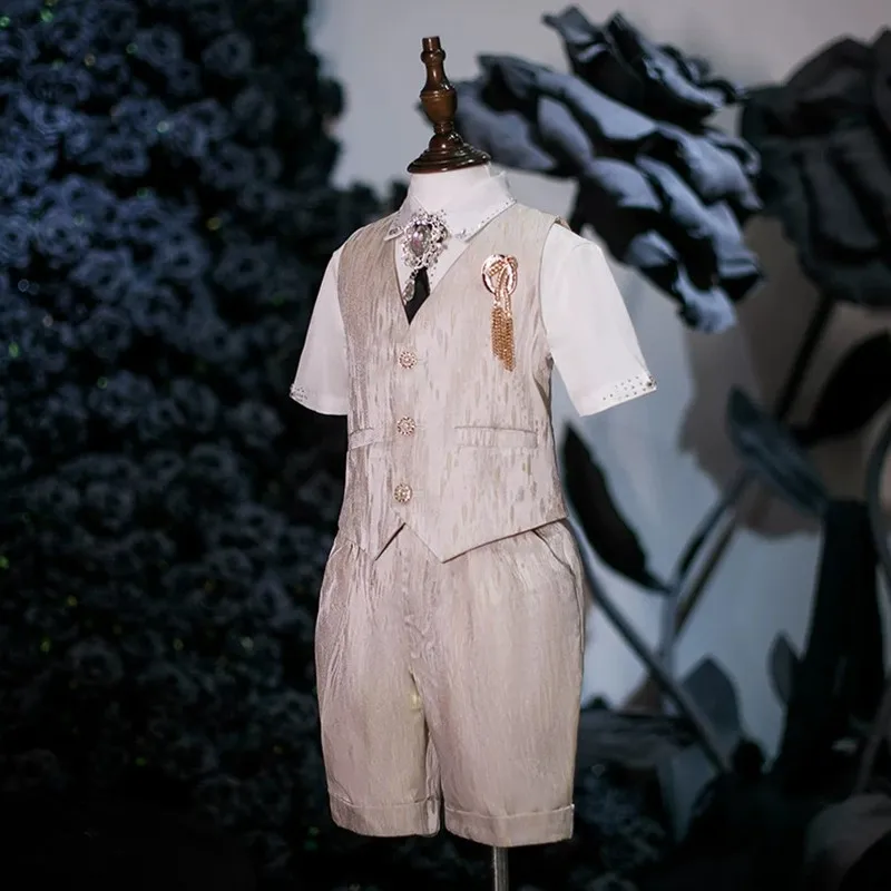 Hochwertige Jungenanzüge für Hochzeit, Geburtstag, Trauzeugen-Outfit, Formelle Kinderanzüge A5000 Vestidos Jungen Abschlussanzug – Detail 3