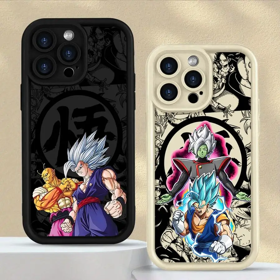 เคสโทรศัพท์สำหรับ iPhone 15 16 14 Plus 17 Air XR 13 12 11 Pro Max XS Max 16e แบบนิ่ม ลายดราก้อนบอล โกคู ซามาสสุดเท่