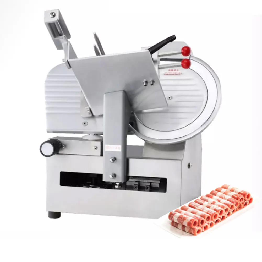 Fatiador semiautomático de mesa, 10 polegadas, comercial, panela quente, plaina de carne cozida, fatiador de carne, ovelha