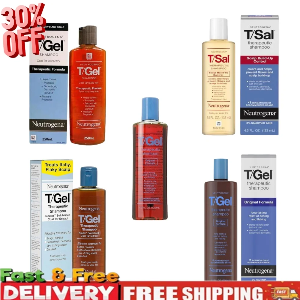 Champú Terapéutico Neutrogena T/Gel con Espuma Abundante para Eliminar la Caspa, Alivia la Picazón y la Caspa, Cuidado del Cabello Sensible