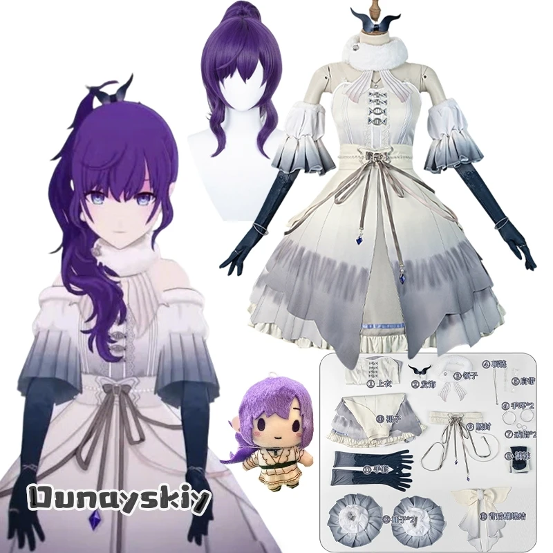 

AnzhOS@Anime Asahina Mafuyu Cosplay Costume PJSK Costume Winter Lolita Girl Uniforms Halloween Carnival Theme Disguise Dress Up