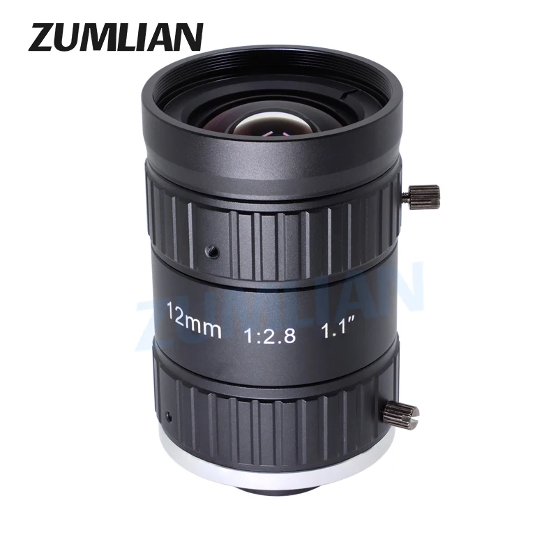 ZUMLIAN High-Contrast Manual Aperture FA 20MP C-Mount 12mm Fixed Focal Lenth Lenses Machine Vision 1.1