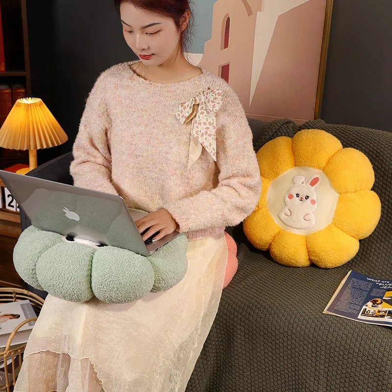 Kawaii 45CM Flower Rush Cushion Animal Comfortable Seat Cushion Soft Office Dolls Funny Girls Kids Birthday Gifts Home Decor