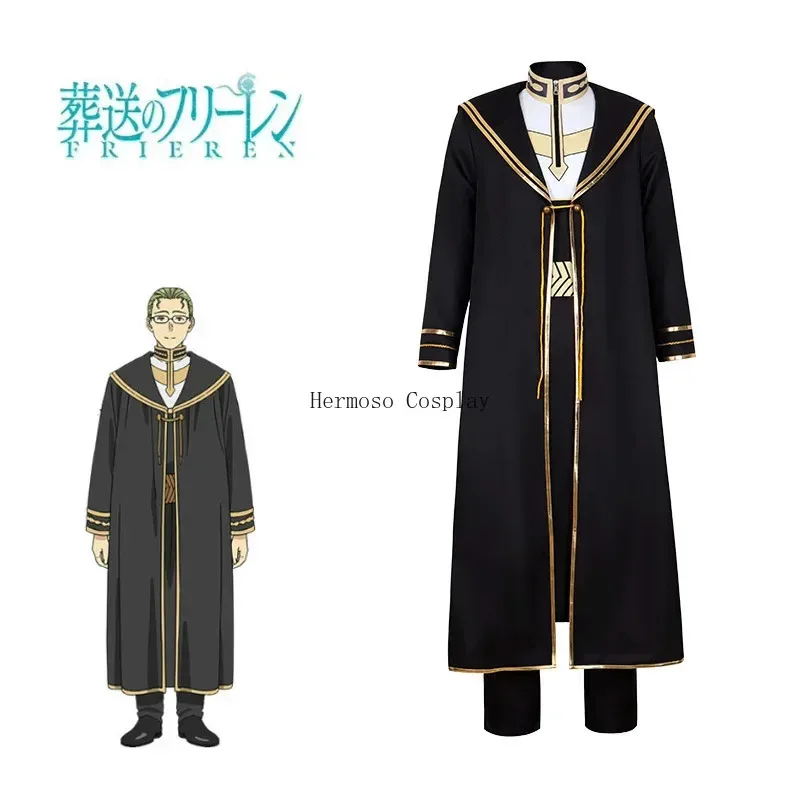 ss13Anime Frieren at the Funeral Heiter Cosplay Costume Uniform Trench Full Set Fancy Halloween Carnival Party Outfit For