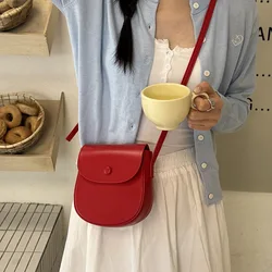 Fashionable Women's Mini Crossbody Bag Wide Shoulder Strap Square Bags Solid Color PU Leather Handbag Female Daily Commuter Pack