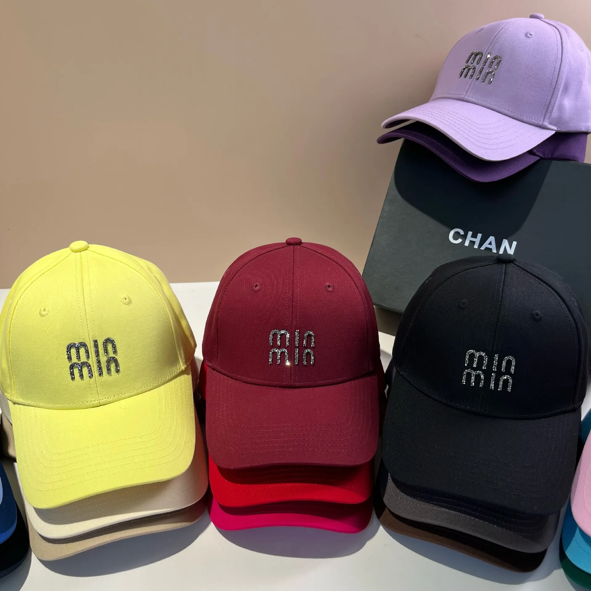 MI Hardtop Cotton Baseball Cap Versatile For All Seasons Multi-Color Duckbill Cap Fashionable Daily Casual Sports Cap
