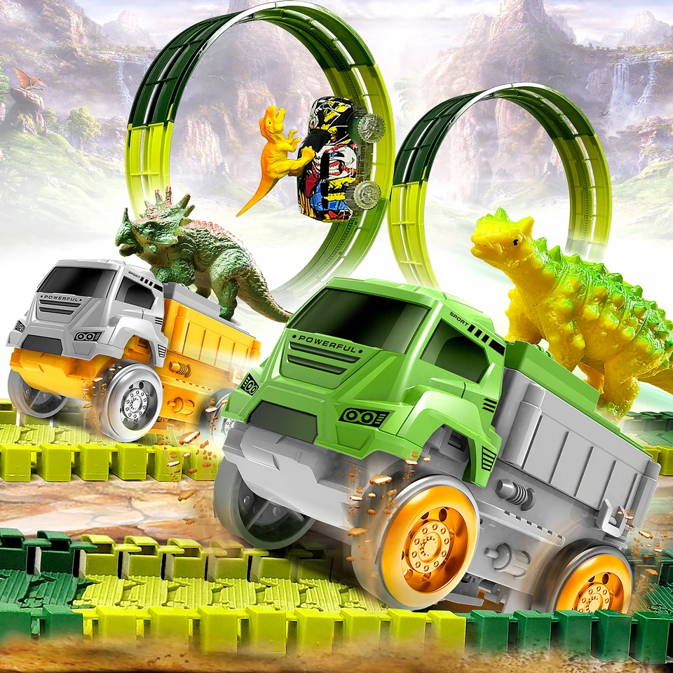 Electric Dinosaur Climbing Track Toy Car