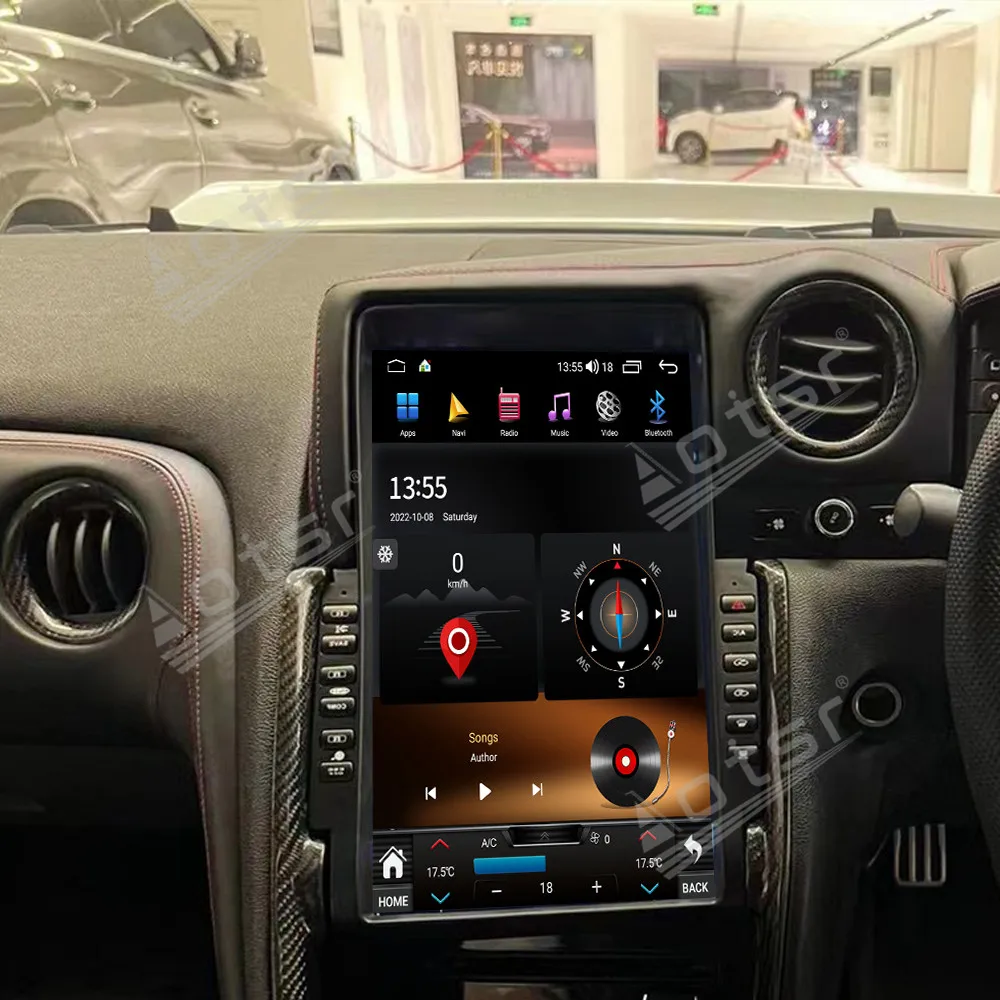 13.6 ''أندرويد 14 راديو السيارة لنيسان GTR 2011-2017 مشغل وسائط متعددة شاشة نظام تحديد المواقع والملاحة 4G واي فاي DSP اكسسوارات السيارات ستيريو