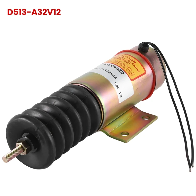 1 Piece 12V Excavator Fuel Shut Off Solenoid Replacement Accessories For Trombetta D513-A32V12 D513A32V12