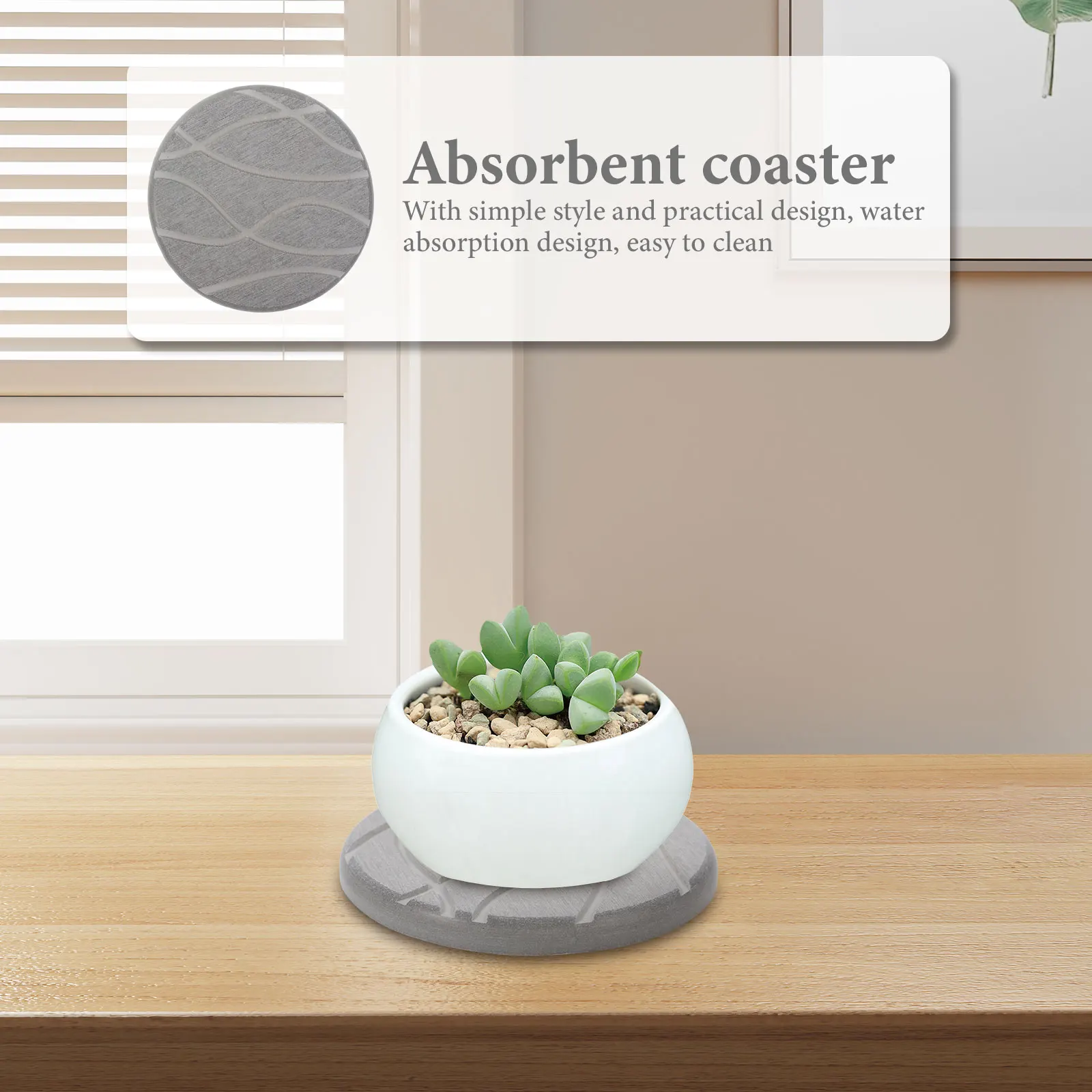 

4pcs Diatomite Flowerpot Trays Absorbent Mats Bathroom Countertop Moisture Pads Slip Resistant Strong Water Absorption for Cups