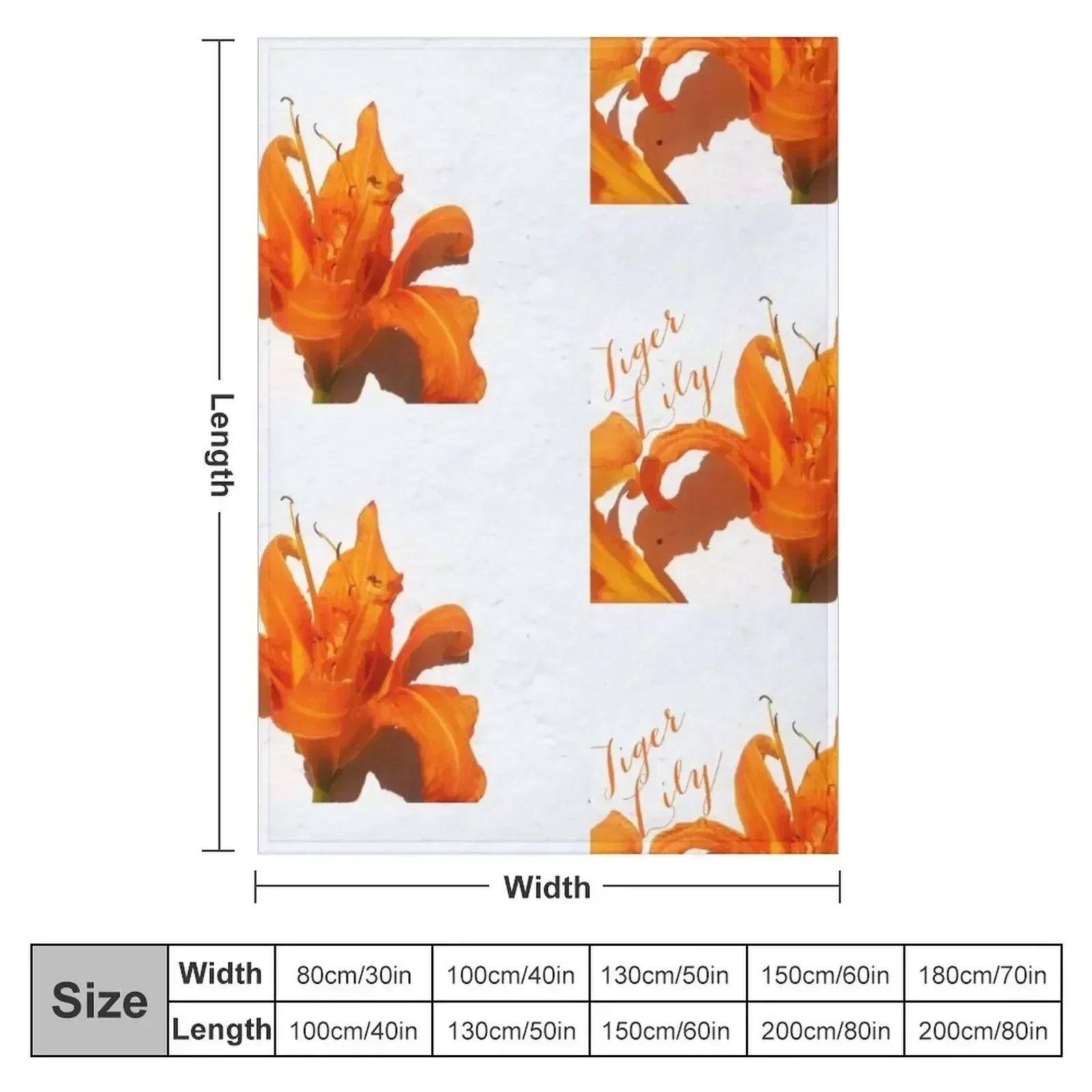 Tiger Lily. Throw Blanket Multi-Purpose Luxury Thicken wednesday Decorative Sofas Fashion Sofas Summer Beddings Blankets