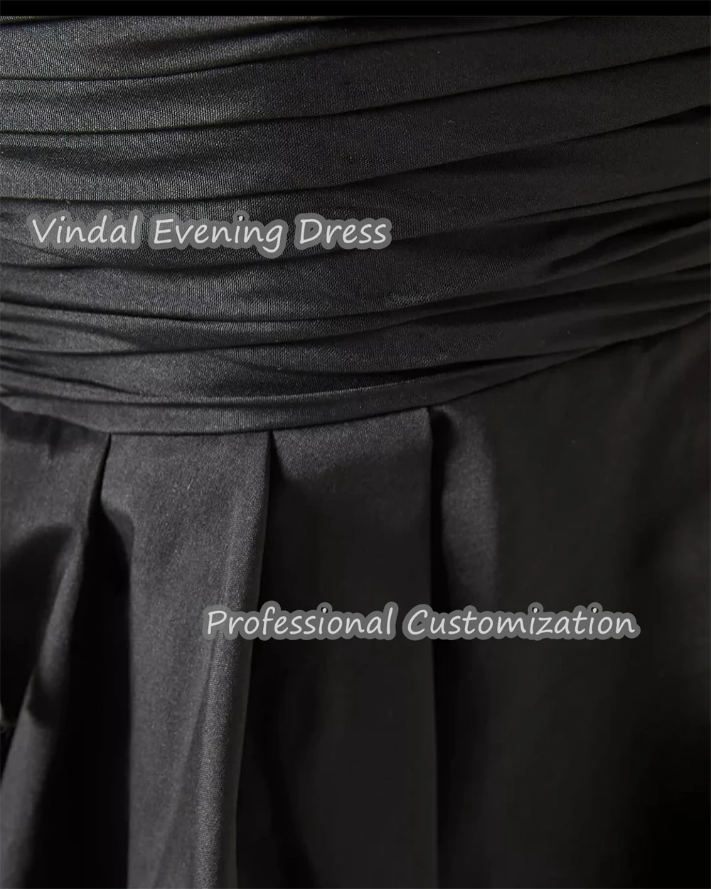 Vindal Evening Dress Strapless Floor Length A-Line Ruffle Satin Built-in Bra Sexy Elegant Sleeveless Saudi Arabia For Woman 2024