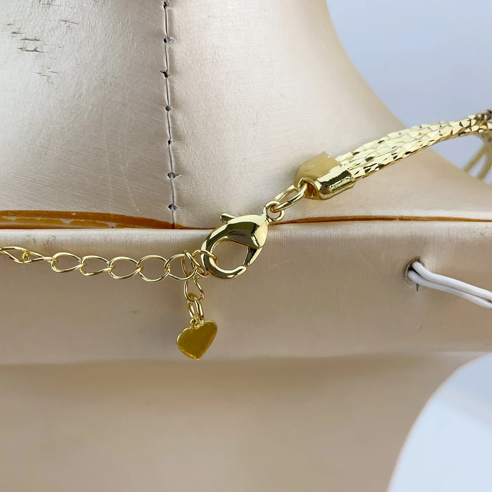 EMMA مجموعة مجوهرات برازيلية فاخرة مطلية بالذهب للنساء مجوهرات الزفاف المصنوعة يدويًا على شكل زهرة إكسسوارات حفلات أعياد الميلاد