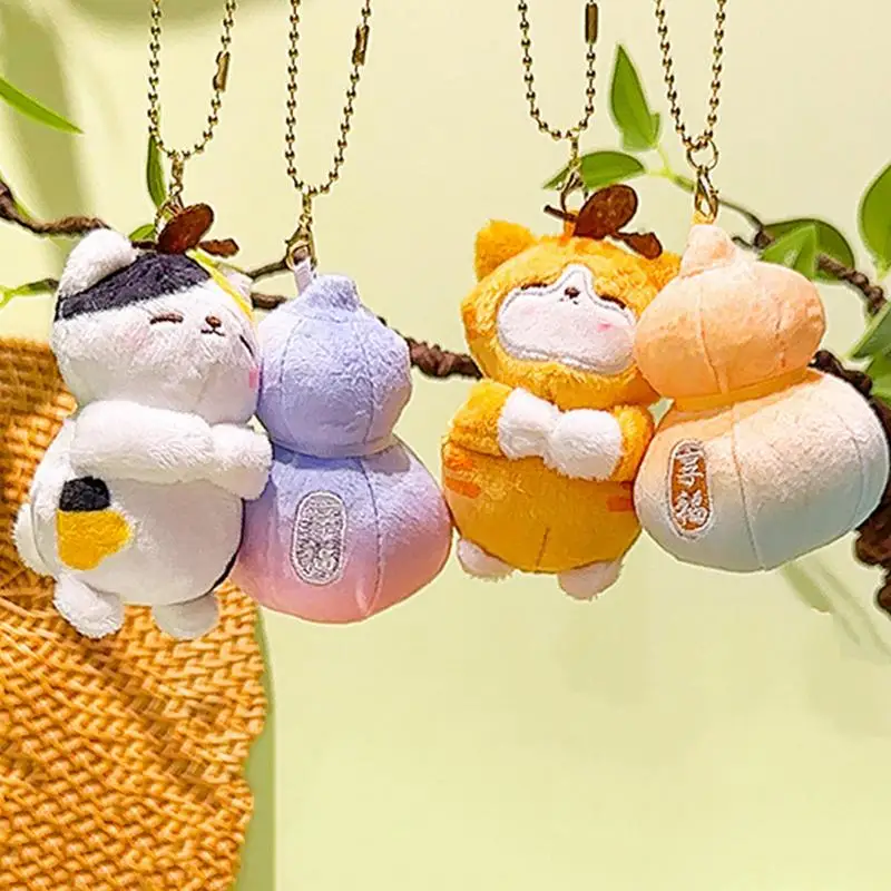 Cat Plush Keychain Stuffed Animals Cat Cute Cat Plush With Gourd Shape Cat Stuffed Animal Cat Decorations Plush Cat Pendant For