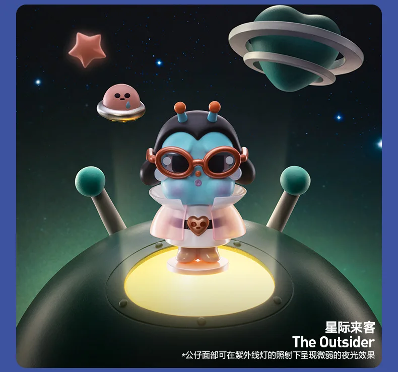 حقيقي POPMART Crybaby البكاء إلى القمر سلسلة صندوق أعمى لعبة شخصيات كرتونية نموذج صندوق غامض مفاجأة زخرفة هدايا عيد الميلاد