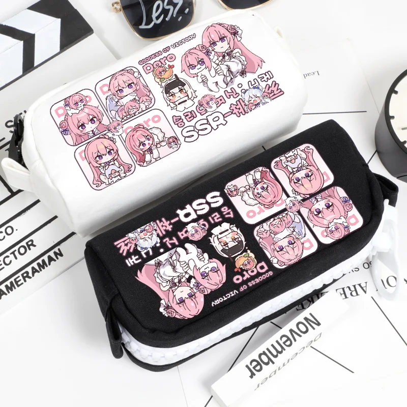 Jogo deusa da vitória: nikke doro estojo de lápis dorothy caneta saco cosplay caixa de lápis dos desenhos animados saco de armazenamento de cosméticos presentes de natal
