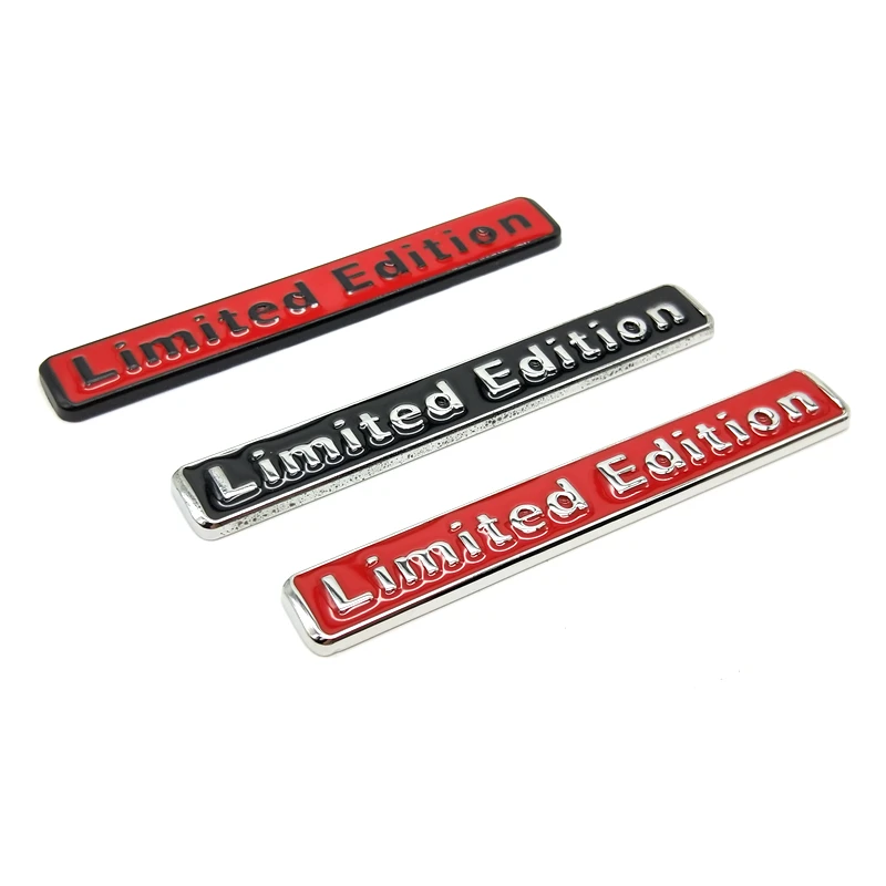 1 Pcs 3D Metal Limited Edition Logo Car Side Fender Rear Trunk Emblem Badge Sticker Decals Car Decoration Accessories