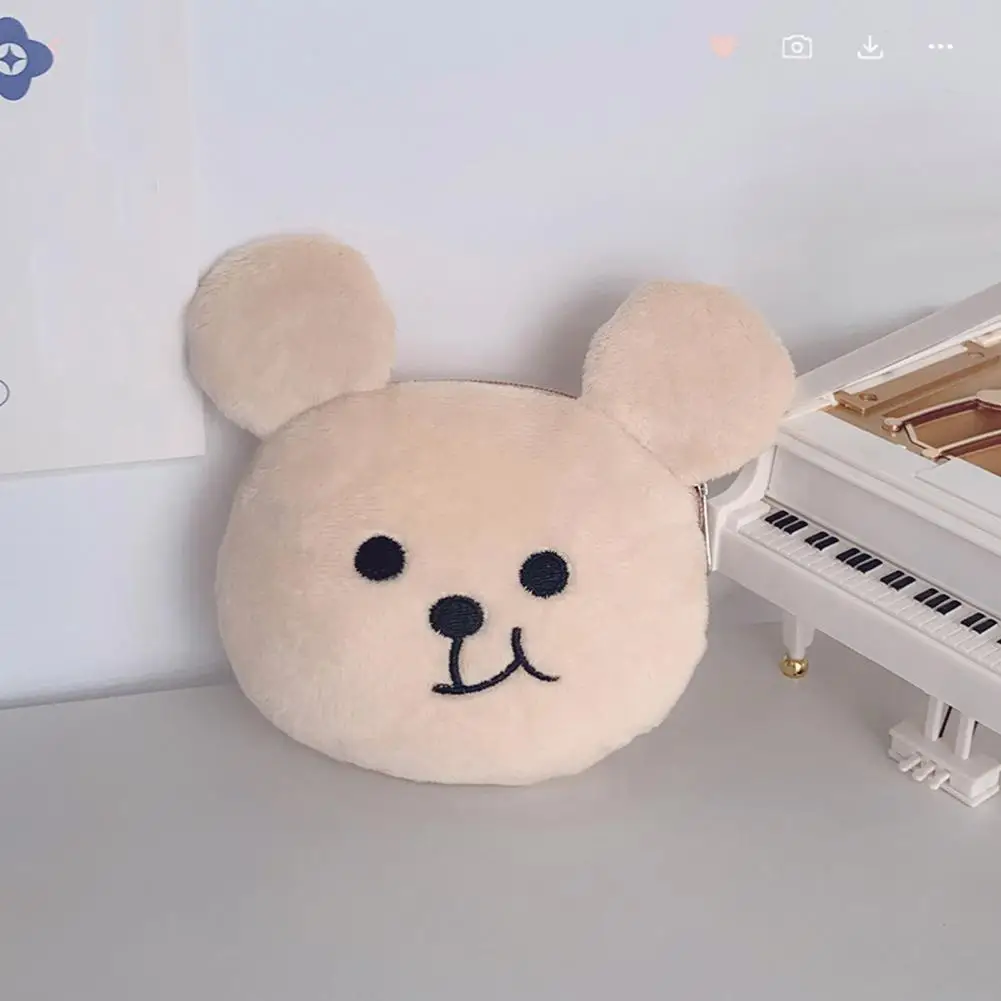 

Cartoon Bear Purse Plush Bear Purse Cute Cartoon Shoulder Bag for Earphones Lipstick Cellphone Storage Changes Bag