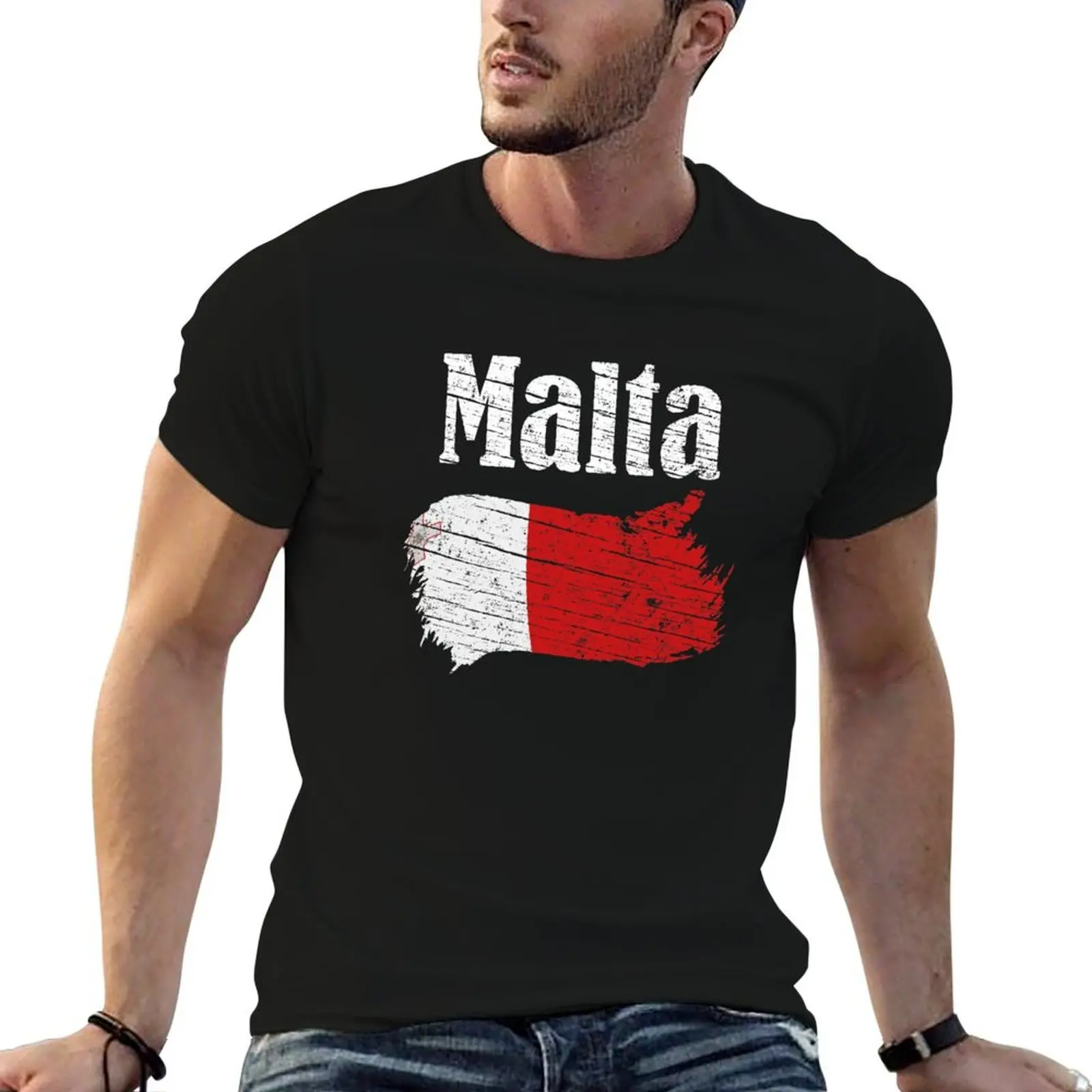 

Malta Maltese Flag Vintage Graphic - Malta Lovers Tourists Souvenir Cool National Gift T-Shirt