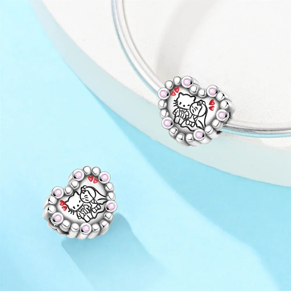 

Charms Plata 925 Originales Newlyweds Heart Beads for Charms 925 Sterling Silver Bracelet Beads Jewellery Making Women's Gift