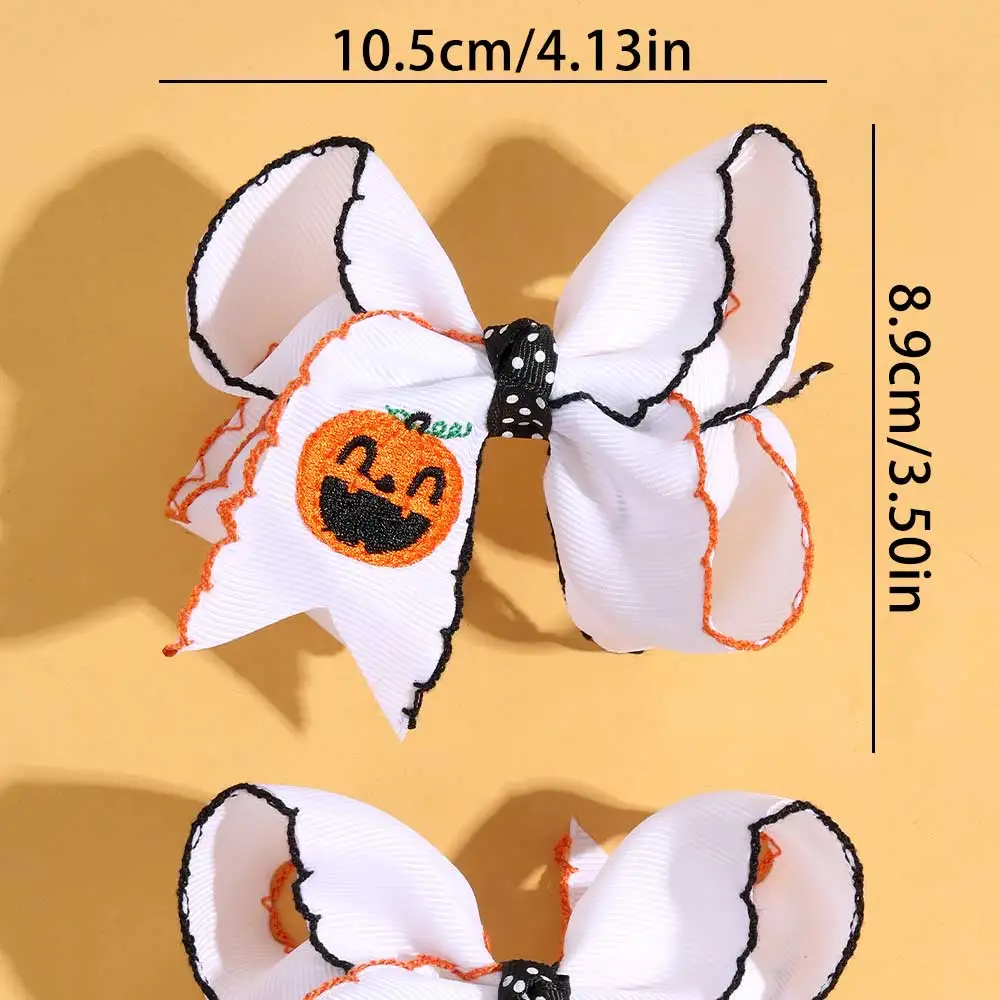 2Pcs Children Embroidery Ribbon Hair Bow Clip Children Hairpin Kids Hairgrip Headwear Boutique Girl Hair Accessories