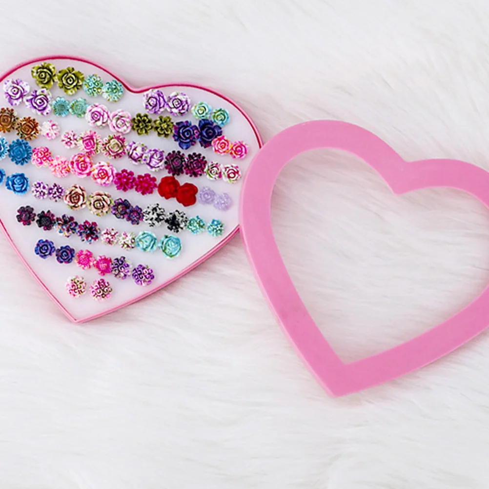 

1 set 1 Set Vintage Resin Flower Earrings For Women Fashion Ear Studs Delicate Floral Earbob Chic Elegant Jewelry Gift