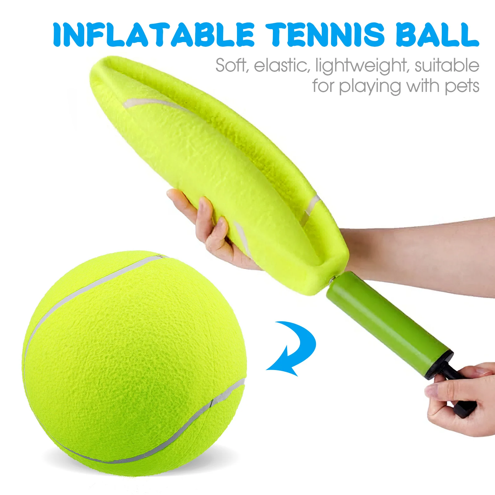 Pelota de tenis gigante duradera, Material de nailon de 9,5 pulgadas, pelota de entrenamiento interactiva para deportes al aire libre para mascotas grandes, deportes para mascotas