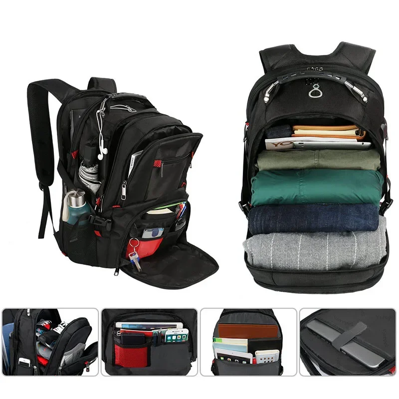 Mochila de Grande Capacidade para Homens e Mulheres, Bolsa Viagem Lazer, Bolsa Computador, High School, Junior