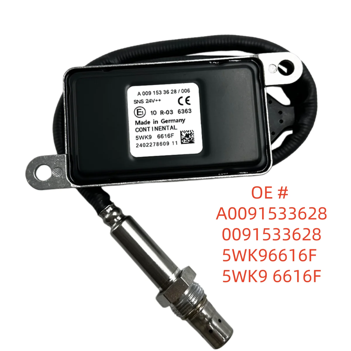  High quality New A0091533628 0091533628 5WK96616F 5WK9 6616F Truck SCR Nox Sensor Nitrogen Oxide Sensor for Mercedes-Benz