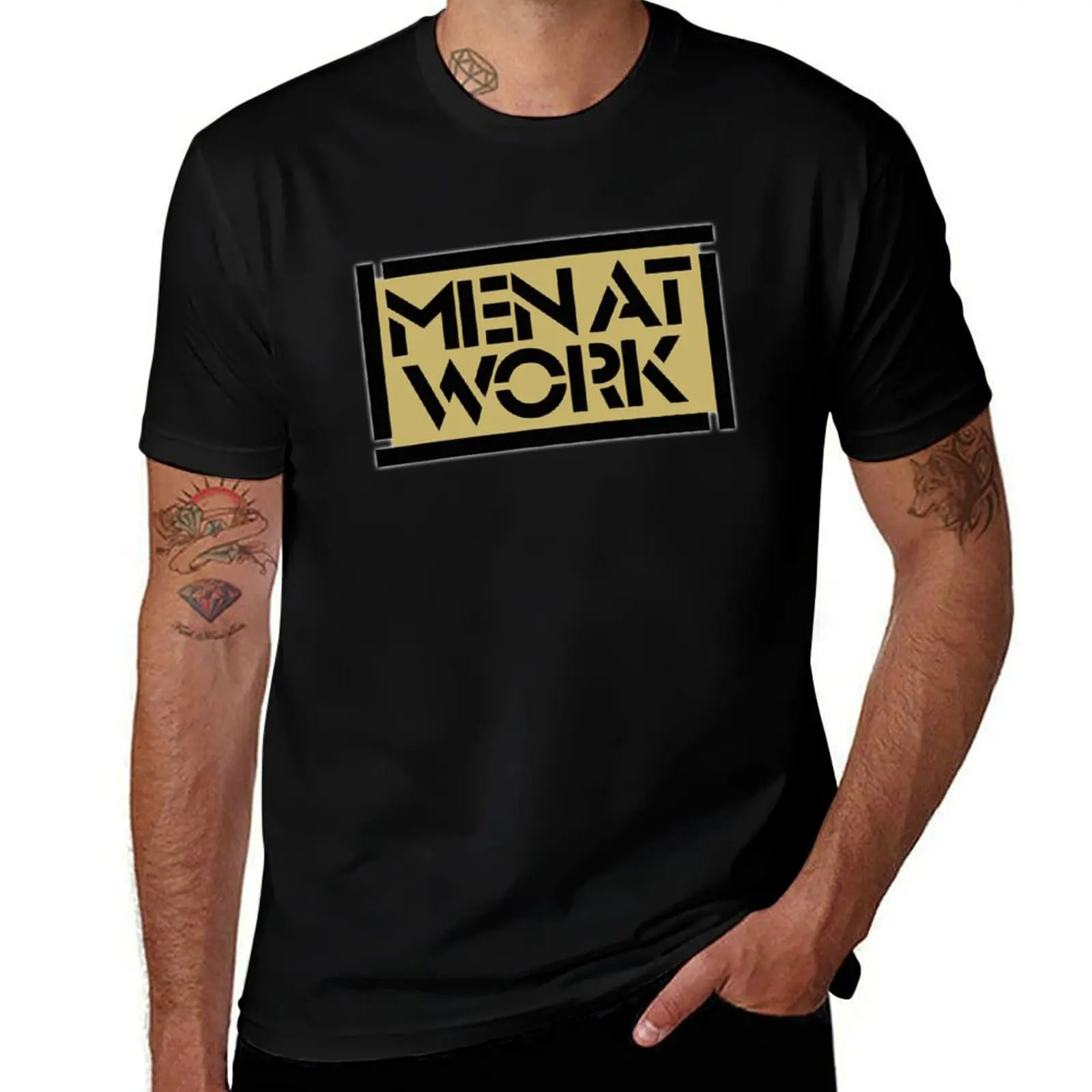 

Men at Work T-Shirt t shirts for man cotton soft t shirt man casual T-Shirt