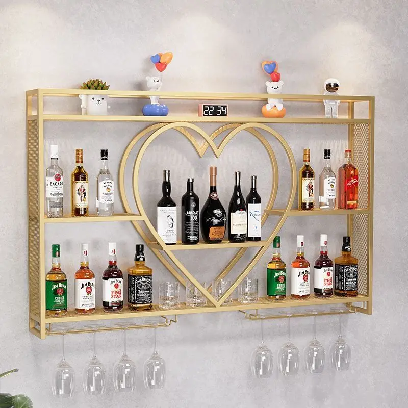 Wall Mounted Red Wine Storage Shelf Wine Cabinet Home Display Rack