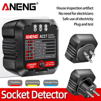 Socket Tester Voltage Smart Socket Detect EU Plug ANENG Circuit Breaker finder AC27 Ground zero line Polarity Phase Pheck tools