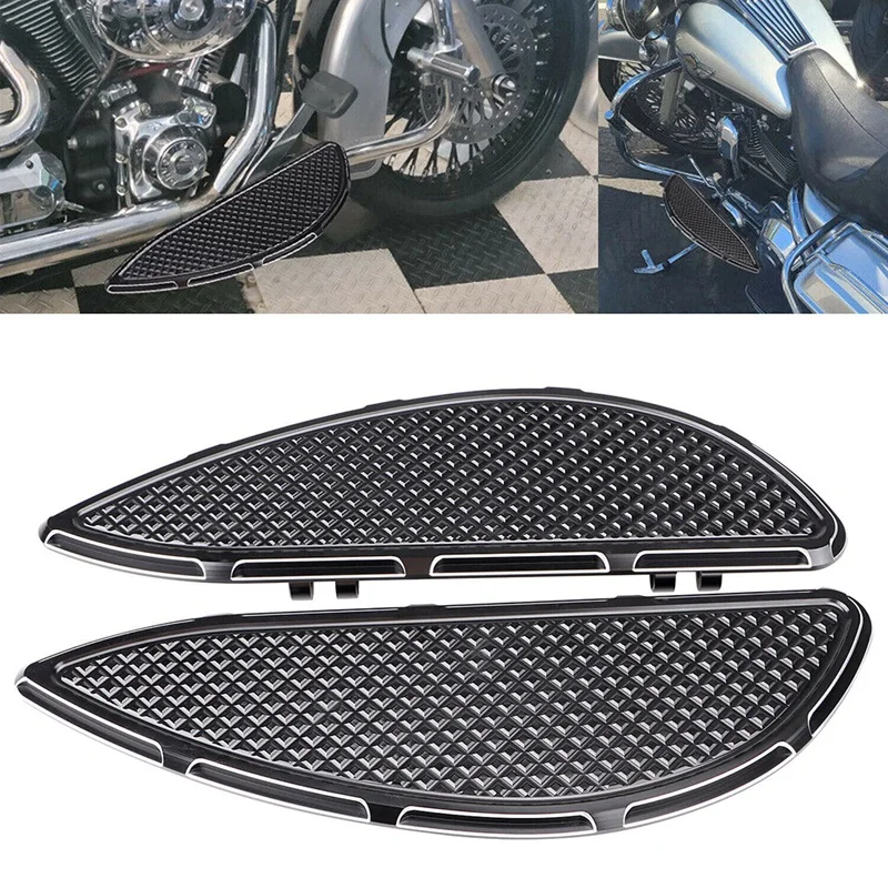 Driver Stretched Floorboards Foot Boards Replacement Parts Fit For  Electra Glide Dyna FLD