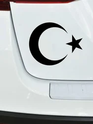 Funny National Emblem of Turkey Moon & Star Turkish Flag Car Stickers Waterproof Bumper Boot Decals PVC15cm*12cm