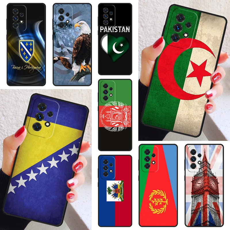 Algeria Afghanistan Bosnia British Pakistan Flag Phone Case For Samsung A52 A72 A73 A20e A21S A50 A70 A42 31 A40 A51 A71 A32 A80